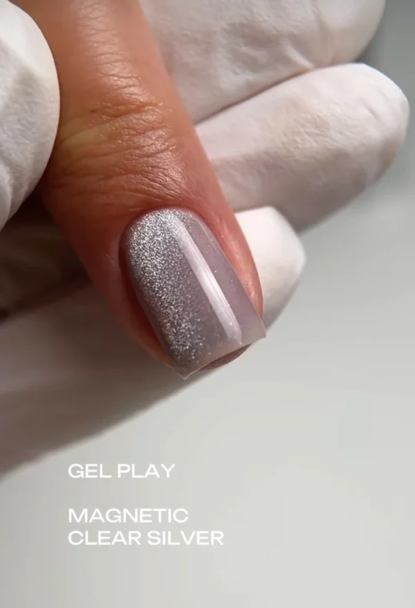 GEL-PLAY MAGNETIC/CAT EYE GEL CLEAR SILVER 10ml - Image 2